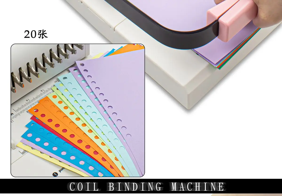 Binding Machine 2:1 Double Wire Binding Machine Machine Single-pass 20 Pages Pun
