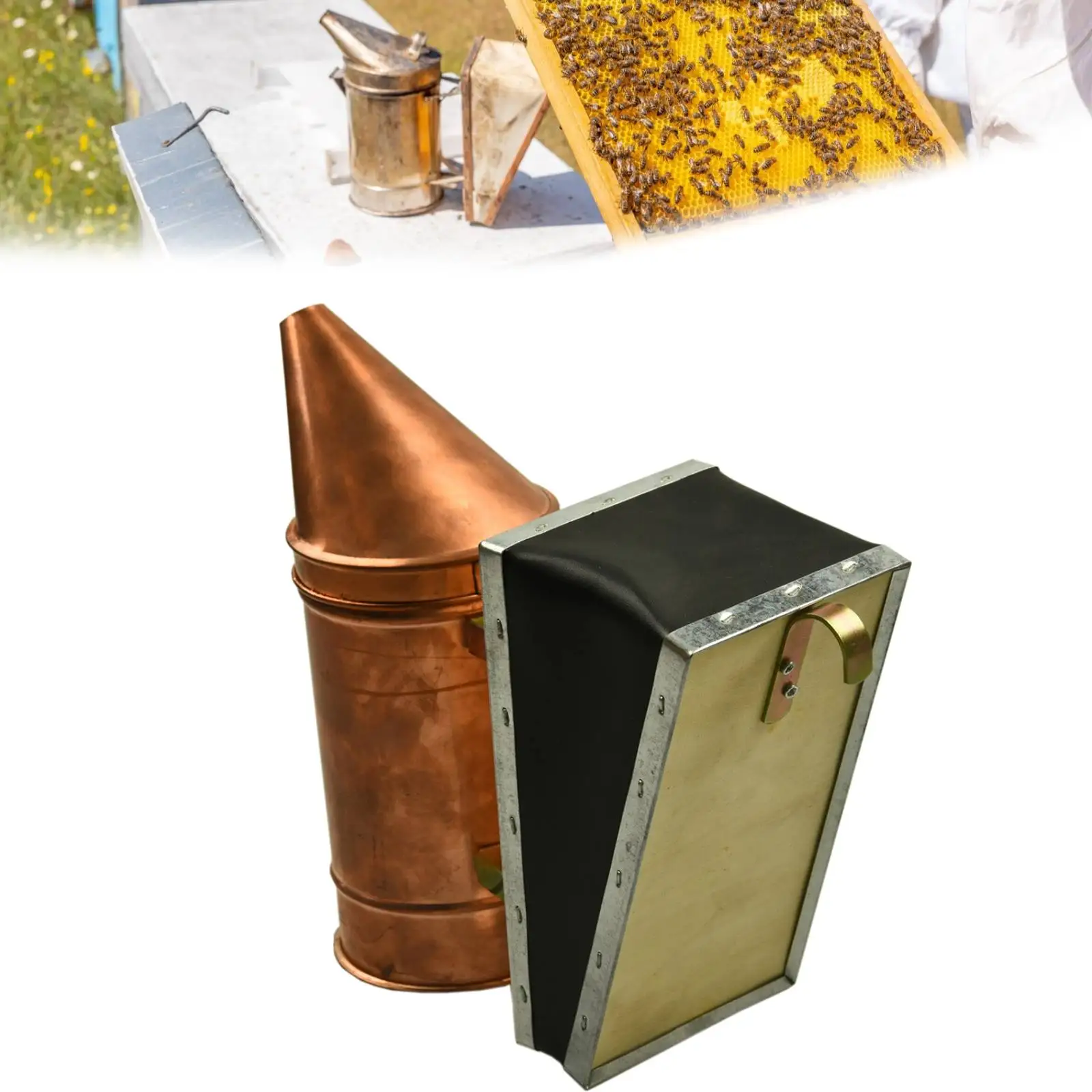 

1 pcs Pointed copper bee smoker beekeeping special bee smoker bee smoke bottle beekeeping supplies