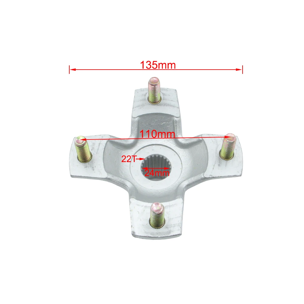 110MM 4*M10 22T rear stud disc brake hub suitable for Loncin ATV parts hub LX200AU LX200M four-shaft spare engine 250cc 200cc