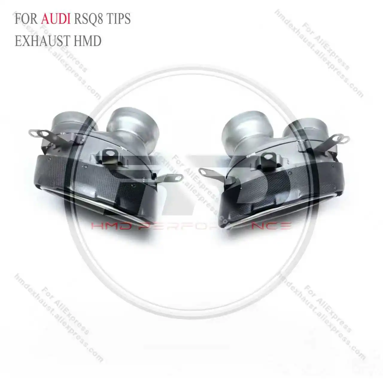 

HMD brand RSQ8 dedicated exhaust tips for Audi RSQ8 car parts exhaust tailpipe