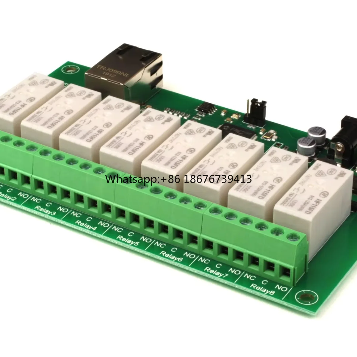 ETH008-B - 8 X 16A Ethernet Relay Expansion Module Relay Module Development Board