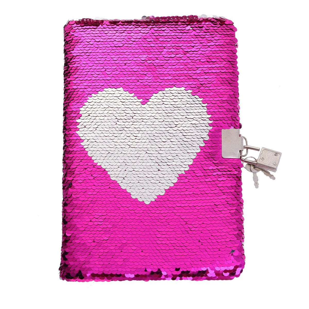 

Travel Notebook Reversible Birthday Presents Love Heart Books Private Journal Sequin Secret Diary