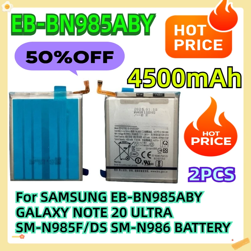 

For SAMSUNG EB-BN985ABY GALAXY NOTE 20 ULTRA SM-N985F/DS SM-N986 BATTERY 2pcs