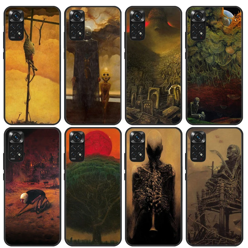 Zdzislaw Beksinski-funda artística para Xiaomi Redmi Note 8, 9, 12, 10, 11 Pro, 8T, 9S, 10S, 11S, Redmi 9, 10, 9A, 9C, 10C