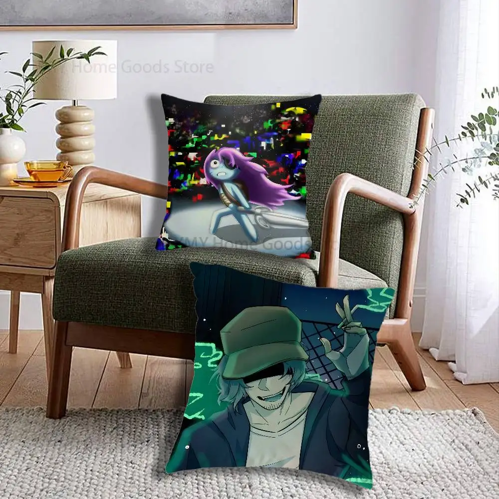 Popular Game F-Friday Night Funkin Cartoon Printing Pillowcase Customized Pillow Cover for Sofa Home Decor