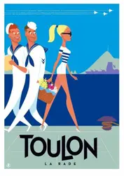 TOULON LA RADE Vintage French France Travel Tourism Poster Metal Sign Plaque Pub