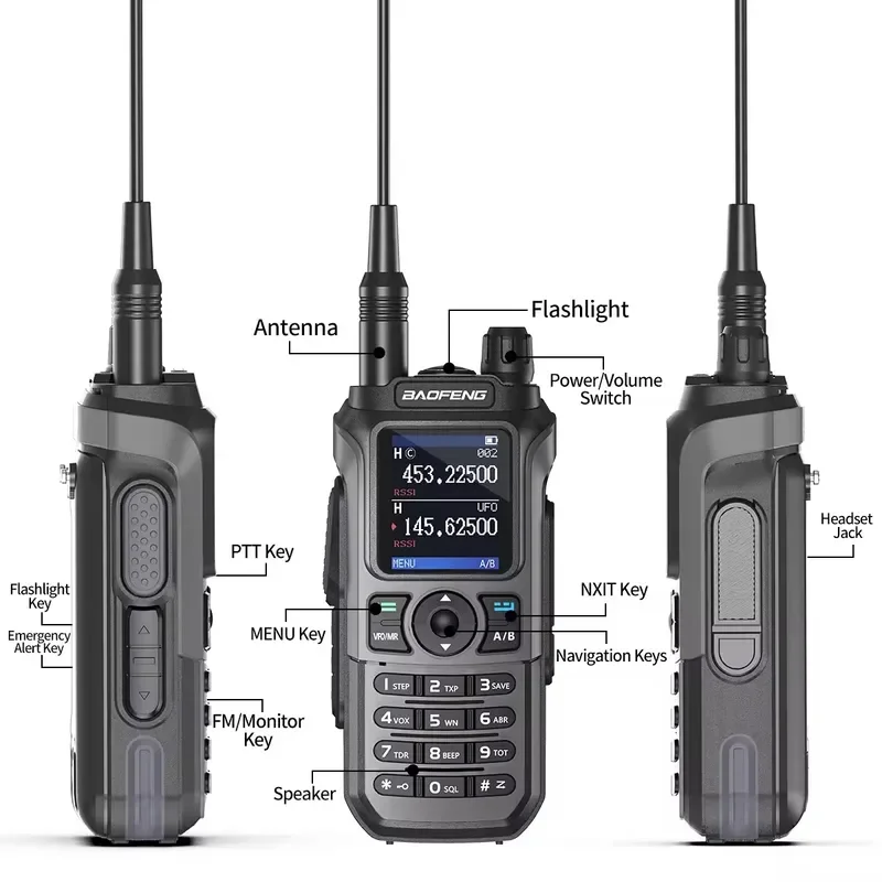 Baofeng-Talkie Walperforé sans fil, copie sans fil, radio bidirectionnelle étanche IP45, longue portée de 16km, portable HF Transcsec, UV 21 Pro