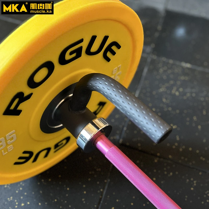 MKA L Bar Barbell Handle Accessories Easy to Use Fitness Single Arm Handle for Workouts Split Squats Rotations Home