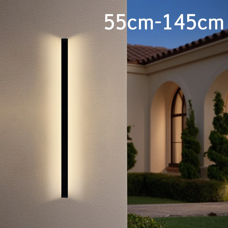 

85-256 В наружное украшение длинный настенный светильник скандинавский уличный водонепроницаемый современный длинный светодиодный светильник IP65 садовый светильник