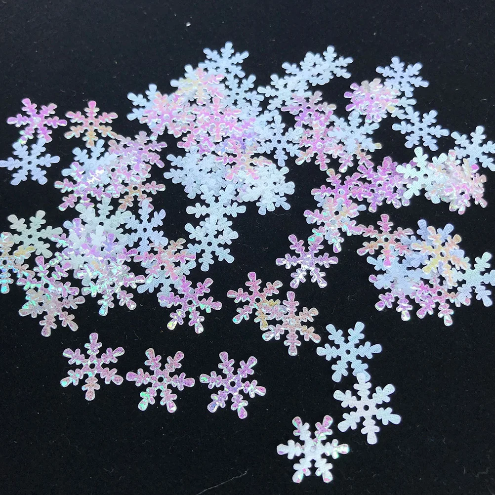 

2 Packs Wedding Decoration Snowflakes and Confetti Christmas Party Decorate Decorating White