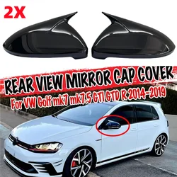 Pair Door Side Rearview Mirror Covers Caps Wing Mirror Tools Case For VW Golf MK7 MK7.5 R GTI GTD 2014-2019 Touran Accessories