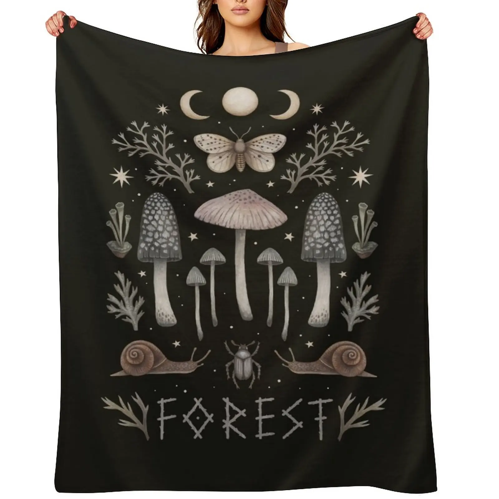 

Forest Anatomy No.1 Throw Blanket Soft Plaid Giant Sofa Furry Luxury Designer Blankets