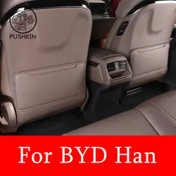 For BYD Han EV DM DMI 2021 2022 2023 Seat Back Car Anti Kick Pad Protector Interior Child Anti Dirty Leather Styling Accessories