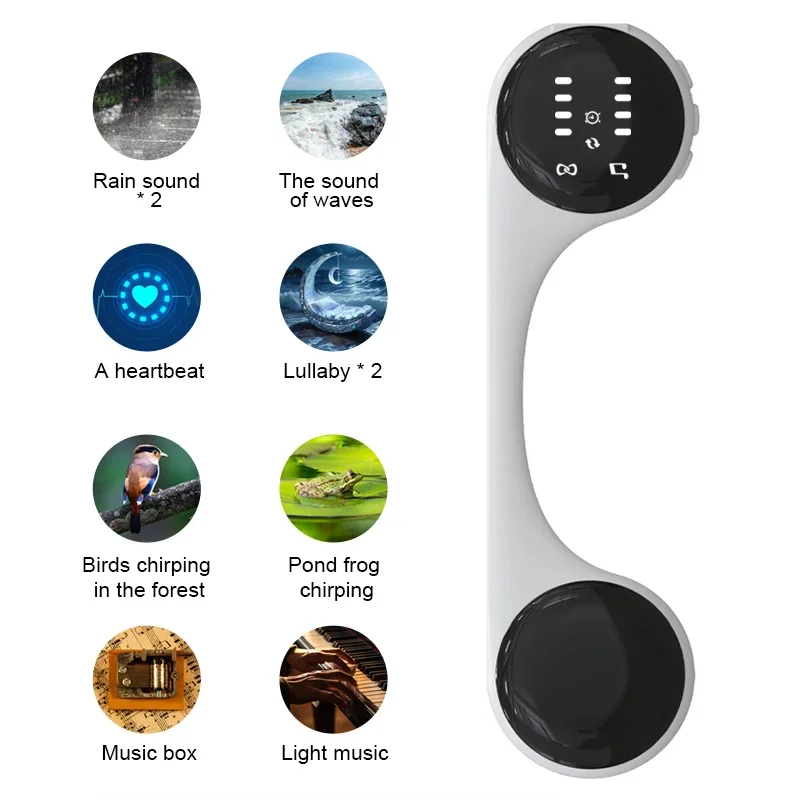 Bluetooth-Kissenlautsprecher, tragbarer Mini-Schlafautsprecher mit Knochenleitung und 10 natürlichen weißen Geräuschen für Tiefschlaflautsprecher