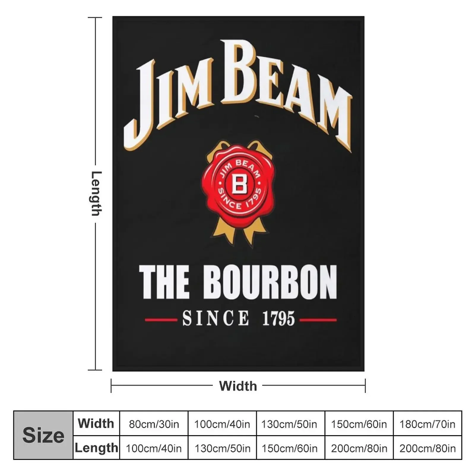 Jim Beam Classic Classic T-Shirt Throw Blanket Fashion Sofas Sleeping Bag Camping Blankets