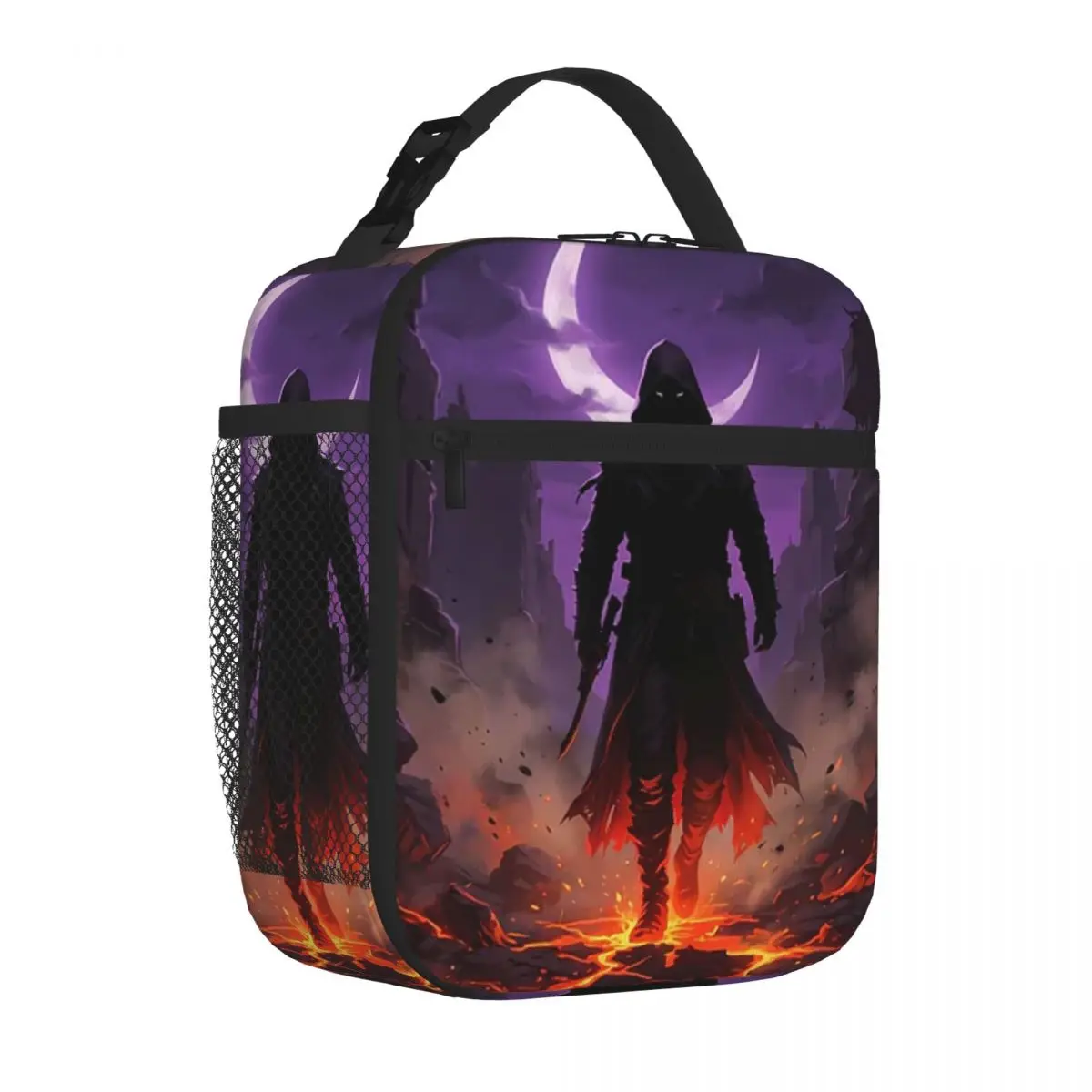 Bolsa Térmica Compacta Estilo Jeans com Ilustração de Menina com Cauda de Raposa Zenless Zone Zero, Mais Vendida, para Transporte Diário de Alimentos para Estudantes