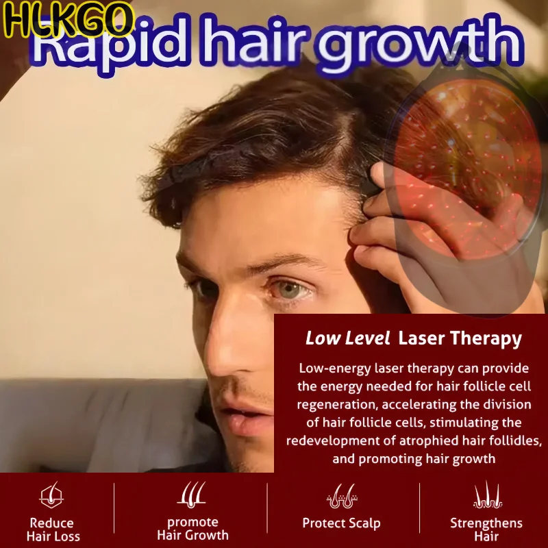 

LLLT Hair Growth Cap 650nm with Infrared Light, Professional Hair Loss Treatment Helmet for Thickening Hair