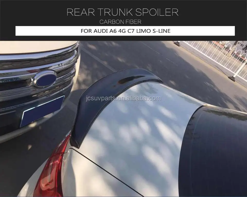 جناح سبويلر خلفي من ألياف الكربون A6 لأودي A6 4G C7 Limo SLINE 2012 - 2018 #5