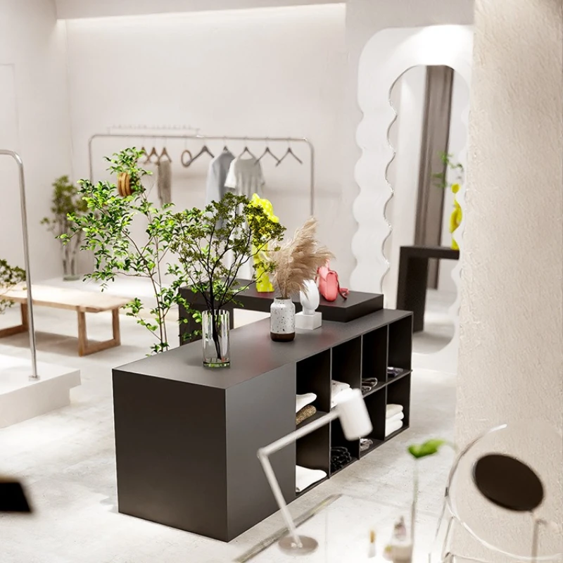 Industrial-style Reception Desk Clothing Store Retro Reception Desk Simple Fashion Office Furniture Reception Et Table YS40CC