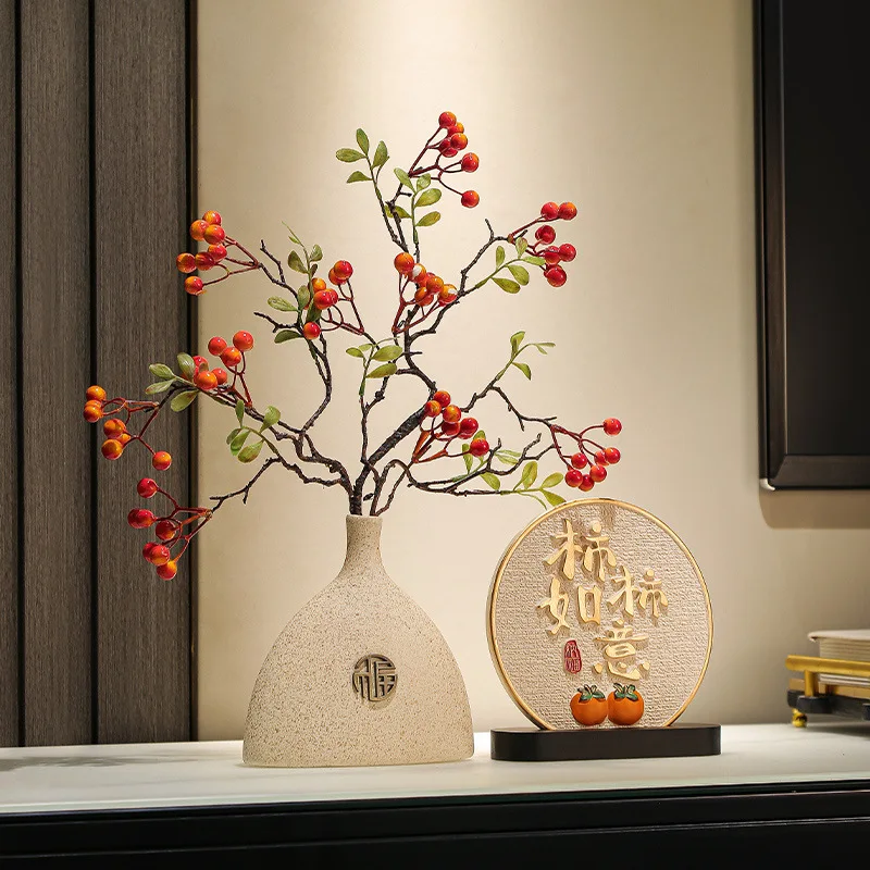 

Light luxury living room lucky vase screen ornament housewarming new Chinese home