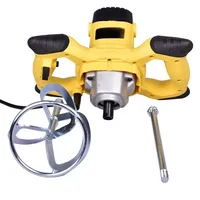 1600W Portable Electric Concrete Cement Plaster, Grout Paint Thinset Mortar Paddle Mixer Pro Drill Mixer Stirring Tool