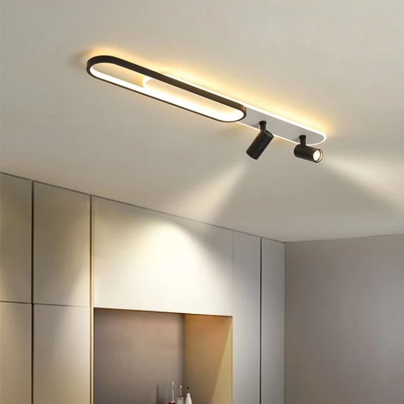 LED Ceiling Lights With Spotlights For Bedroom Living Room Dining Room Hall Corridor Long Strip Ceiling Lamps Home Lighting