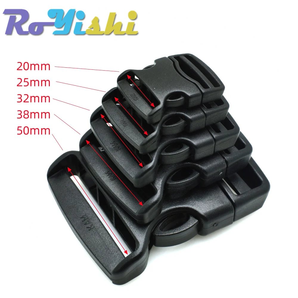 50 Pcs/Pack 20-50mm Webbing Detach Buckle for Outdoor Sports Bags Students Bags Luggage Travel Buckle Accessories