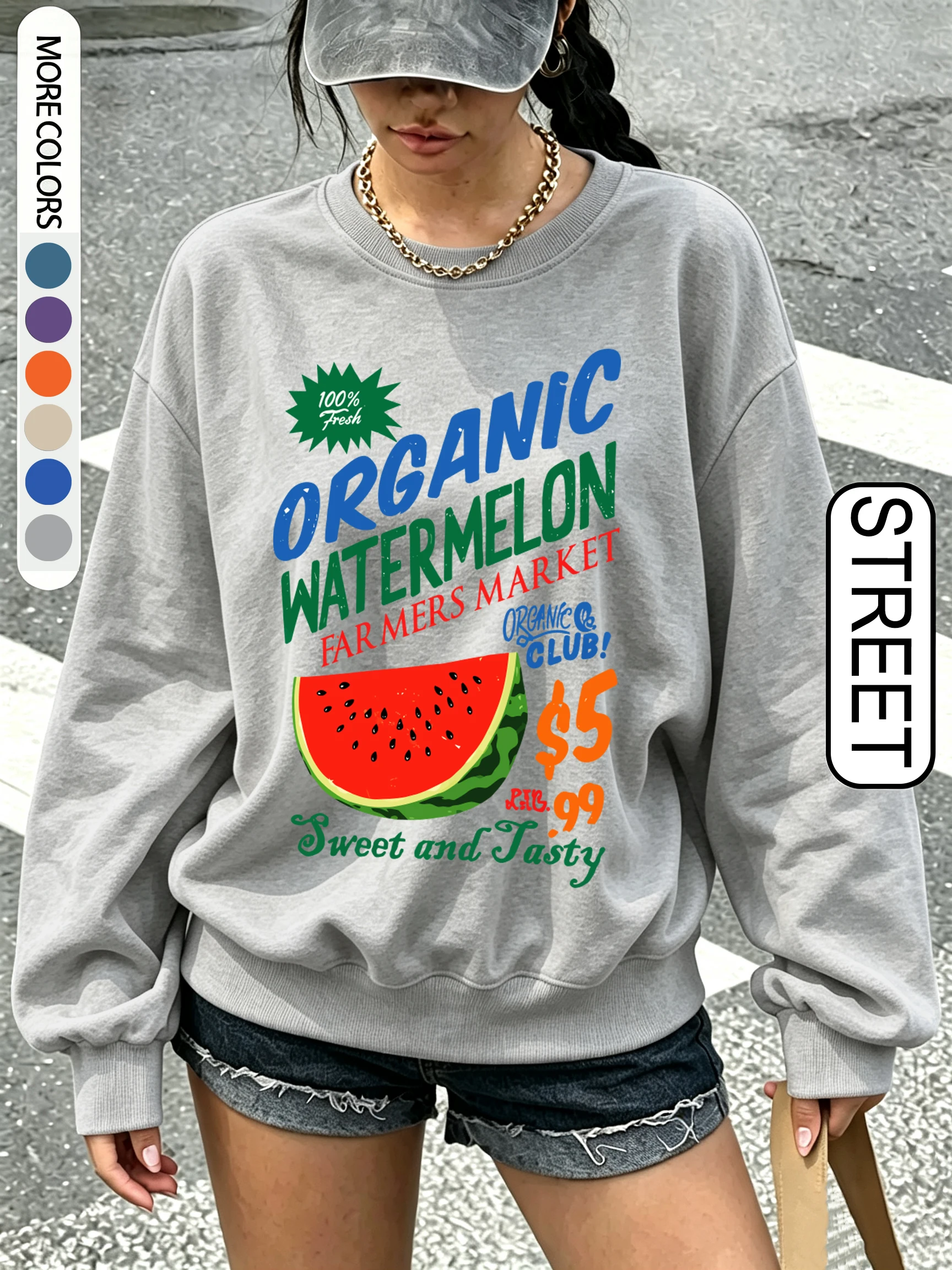 Oversized Crewneck Fleece - Moletom Feminino Oversized de Lã com