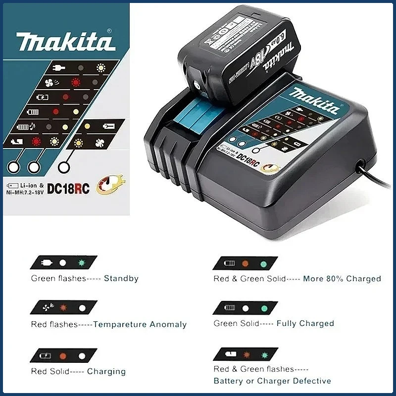 

Genuine/Original Makita 18v Battery lectric tool charger Bl1860 Bl1860 Bl1830 Bl1815 Bl1840 LXT400 6.0Ah for Makita 18 V Battery
