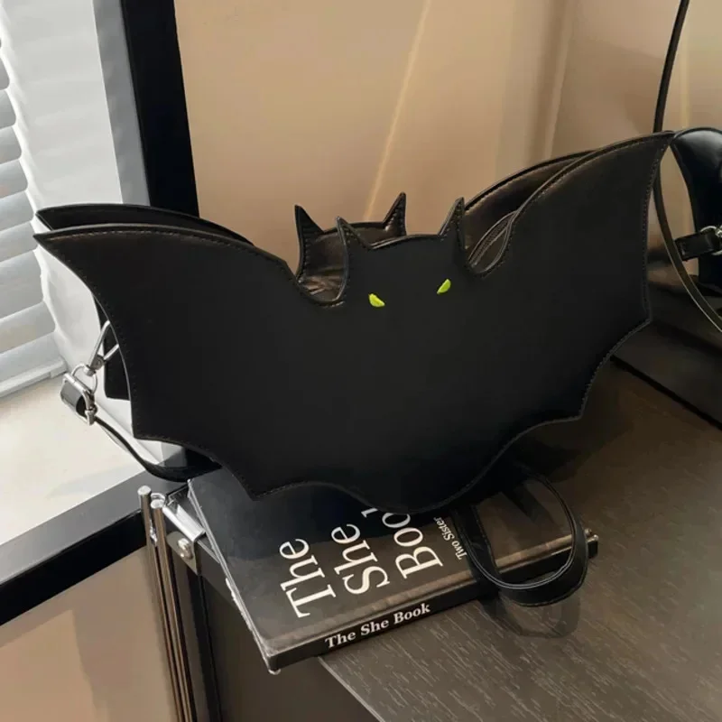 

Punk Y2K PU Halloween Bat Tote Bag INS Japanese Korea Crossbody Bag Spicy Girl Autumn Winter Zipper Shoulder Bag Storage Bag New
