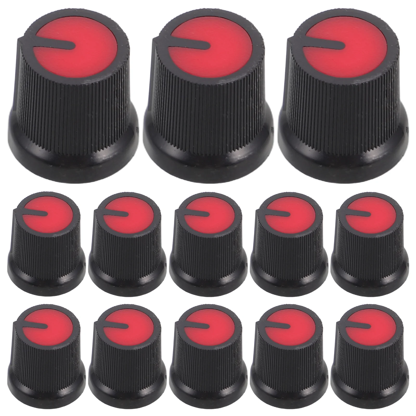 

50Pcs Red Plastic Volume Knob Amplifier Potentiometer Electric Guitar Parts Caps Wh148 Single Double Musical Instruments Plastic