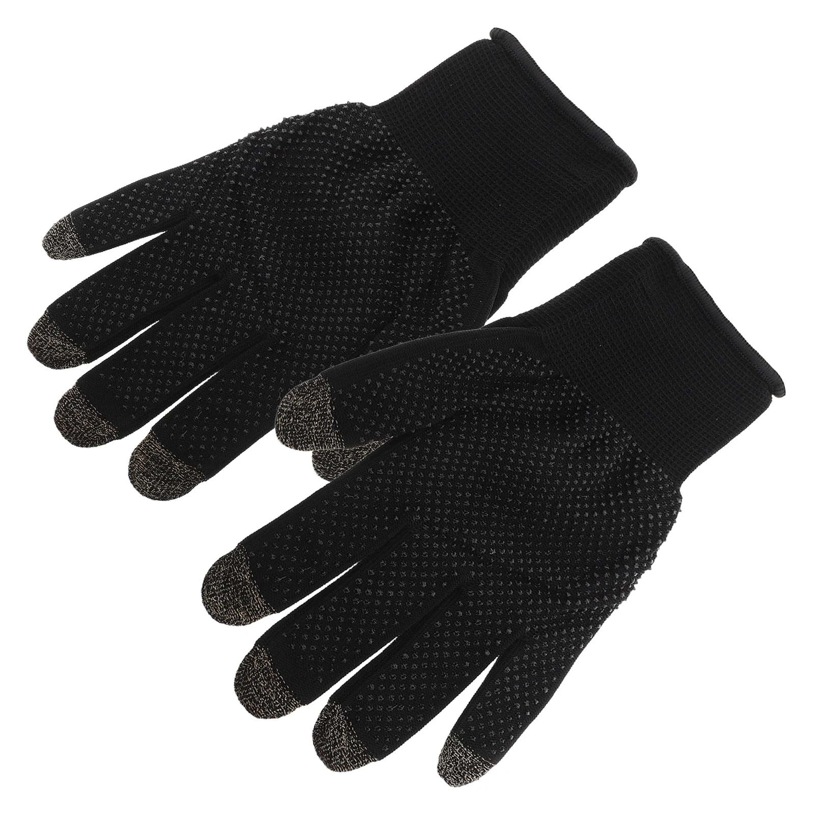 1 par de guantes para juegos transpirables ultrafinos pantalla táctil de dedo plateado para teléfonos móviles tabletas controladores
