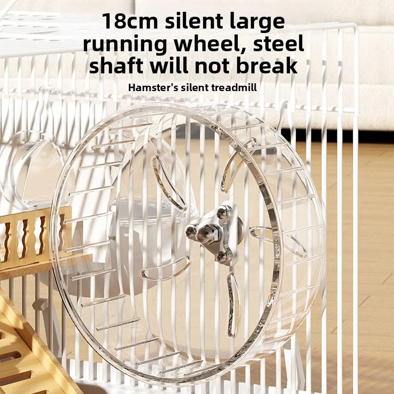 Hamster Cage, Golden Bear Cage, Acrylic Transparent Oversized Luxury Villa Supplies