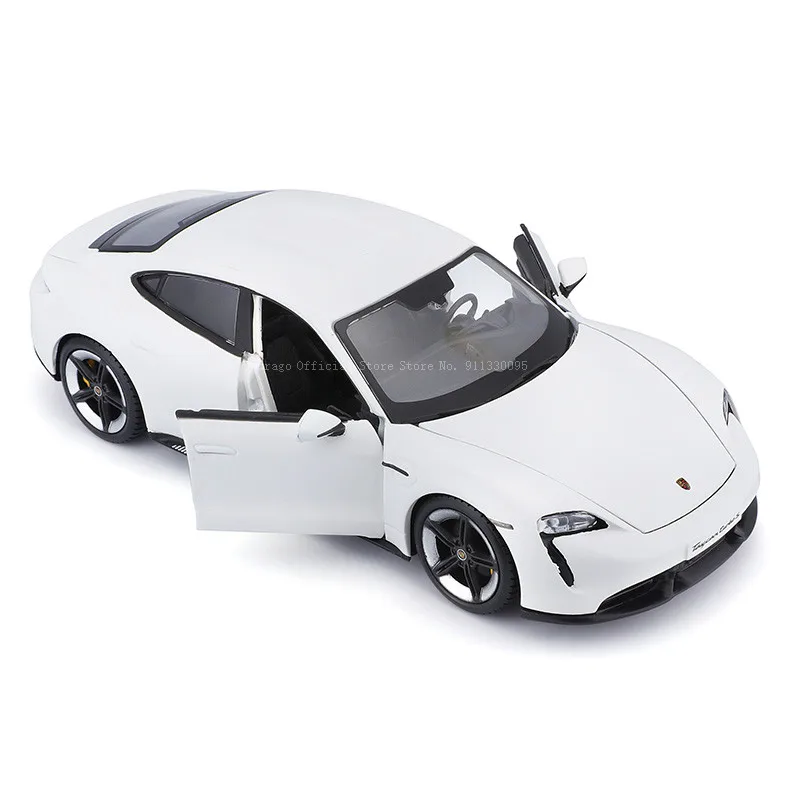 Bburago 1:24 Scale Porsche Taycan Turbo S alloy racing car Alloy Luxury Vehicle Diecast Cars Model Toy Collection Gift