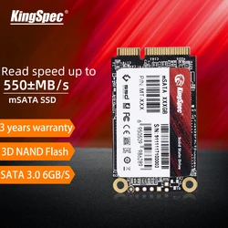 KingSpec-Solid State Drive, SSD, mSATA, Mini SATA3 disco rígido para Dell, Lenovo, SATAIII, 6GB, 128GB, 256GB, 500GB, 64GB, 1TB, 2TB, SATA 3