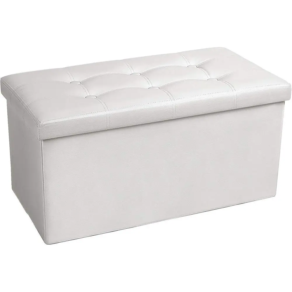 

Ottoman Bench with Storage - 30x15x15in olding Leather Ottoman, Recoot Stool oldable Storage Chest ootrest ootstool Collapsible