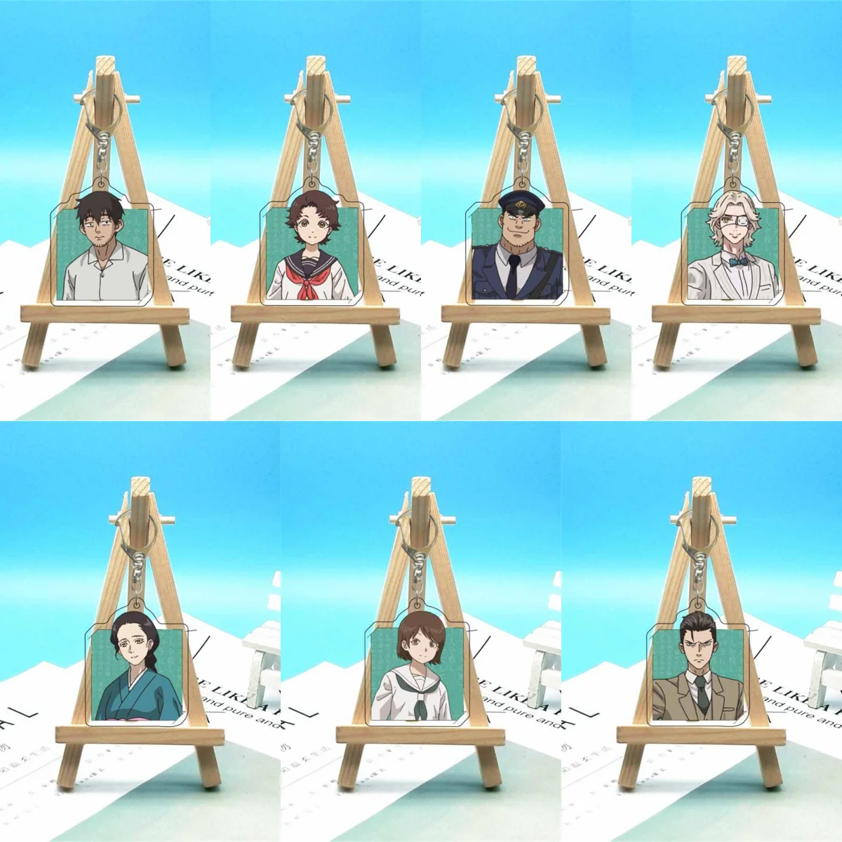6CM Anime The Mononoke Lecture Logs of Chuzenji-sensei Acrylic Keychain Cosplay Characters Ornament Accessories Christmas Gifts