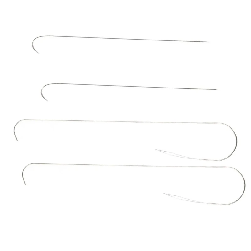 Set of 4 Essential Beading Tool Large Eye Curved Needle Bead Needle Threader Jewelry Crafting Beading Tools