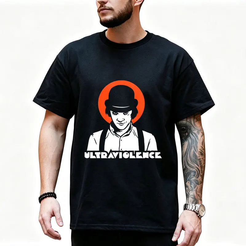 A Clockwork Orange 0825 Retro Movie Graphic T‑shirt Alex Droog Print Unisex Casual Tee Short Sleeve Streetwear All size S-6XL