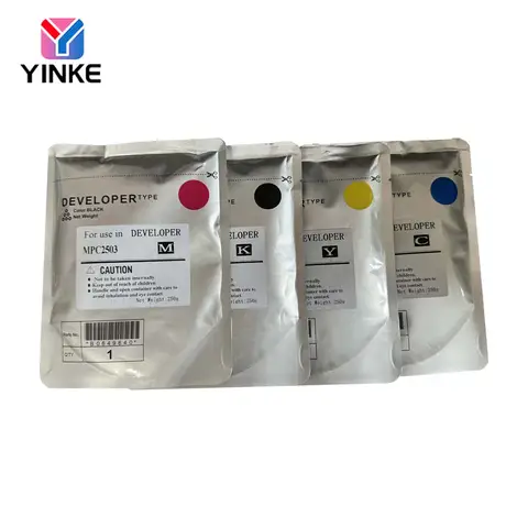 1Set/CMYK MPC3503 Developer Powder For Ricoh MPC2003 MPC2503 MPC3003 MPC3503 MPC4503 MPC5503 MPC6003 High Quality Carrier