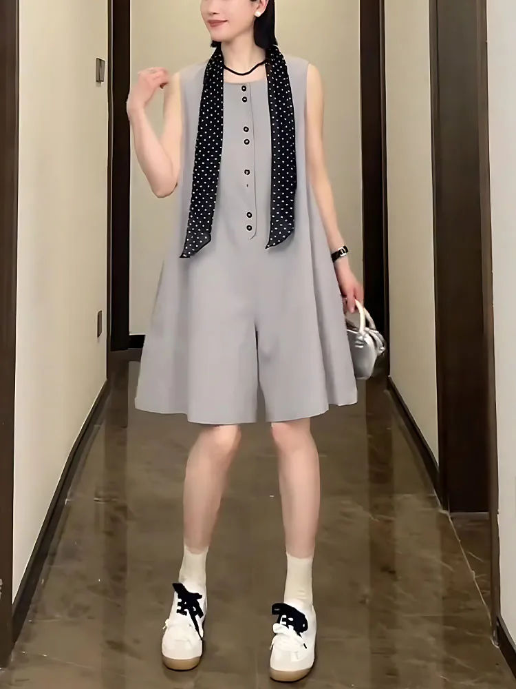 

ay Casual Loose Women's Dr High Waist ort Pants Commute Sle Korean Faion Summer New Arrival Ele One-Piece Suit