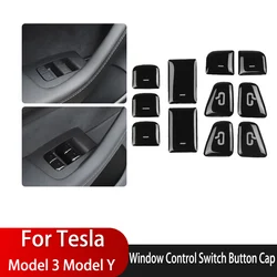 For Tesla Model 3 Y Window Control Switch Button Cover Window Switch Button Decorative Sticker Model 3 Y Interior Accessories