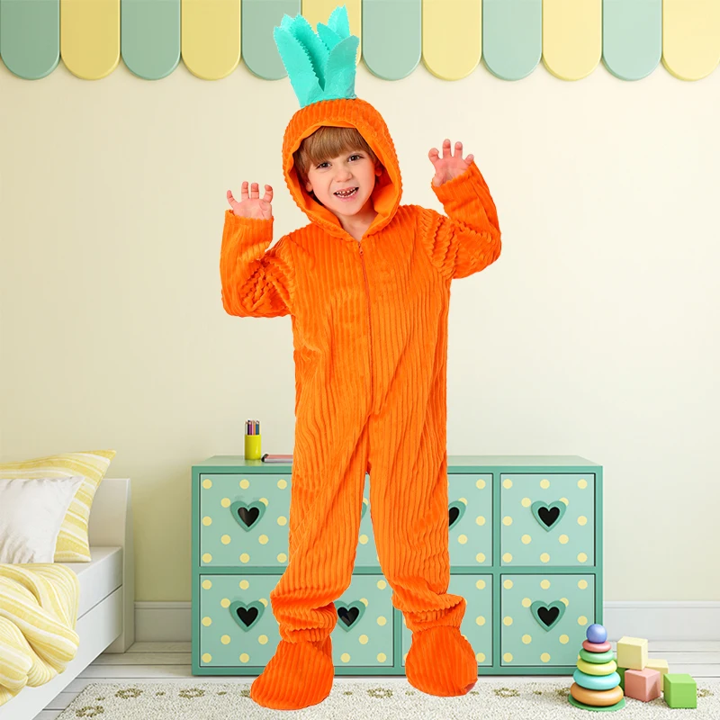 Orange Carrot Comfy Pajamas Vegetable Set Cute Spring and Autumn Universal Doll Shirt