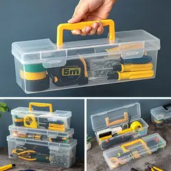 Transparent Hardware Tool Box Multifuntional Toolbox Plastic Parts Box Tool Organizer Household Tool Storage Box