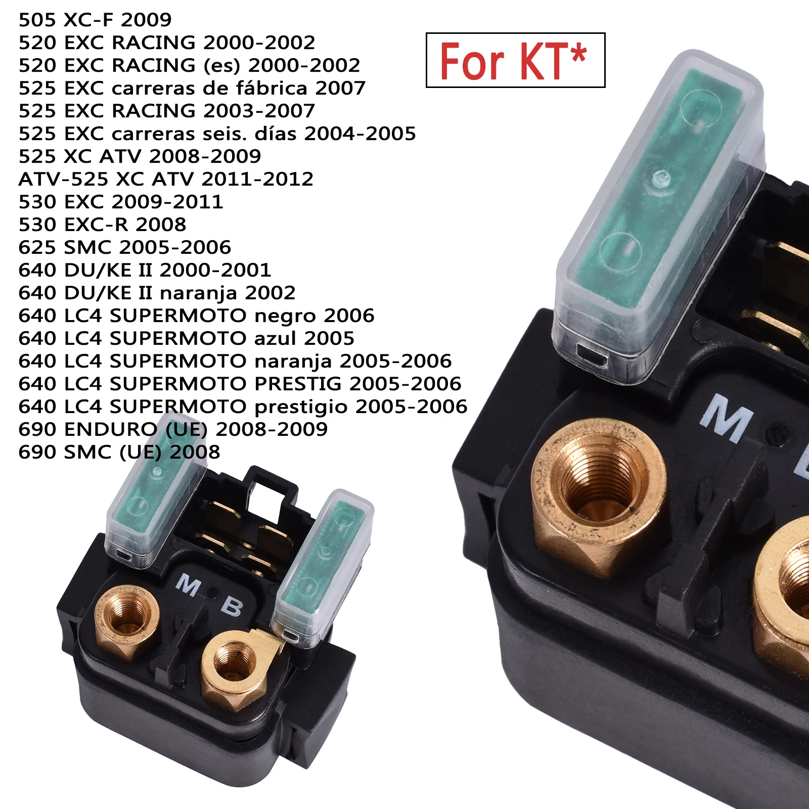 

For KT/M 505 SX-F XCF 520 EXC 530 EXC EXC-R 625 690 SMC 640 DU/KE II 640 LC4 Motorcycle Engine Electrical Solenoid Starter Relay