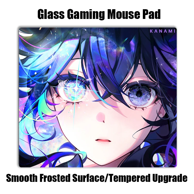 Kanami Glass Pads Japanese Anime limited Edition Replica Gaming Tempered Glass Mouse Pad Smooth Gaming Desk Pad FPS Mousepads