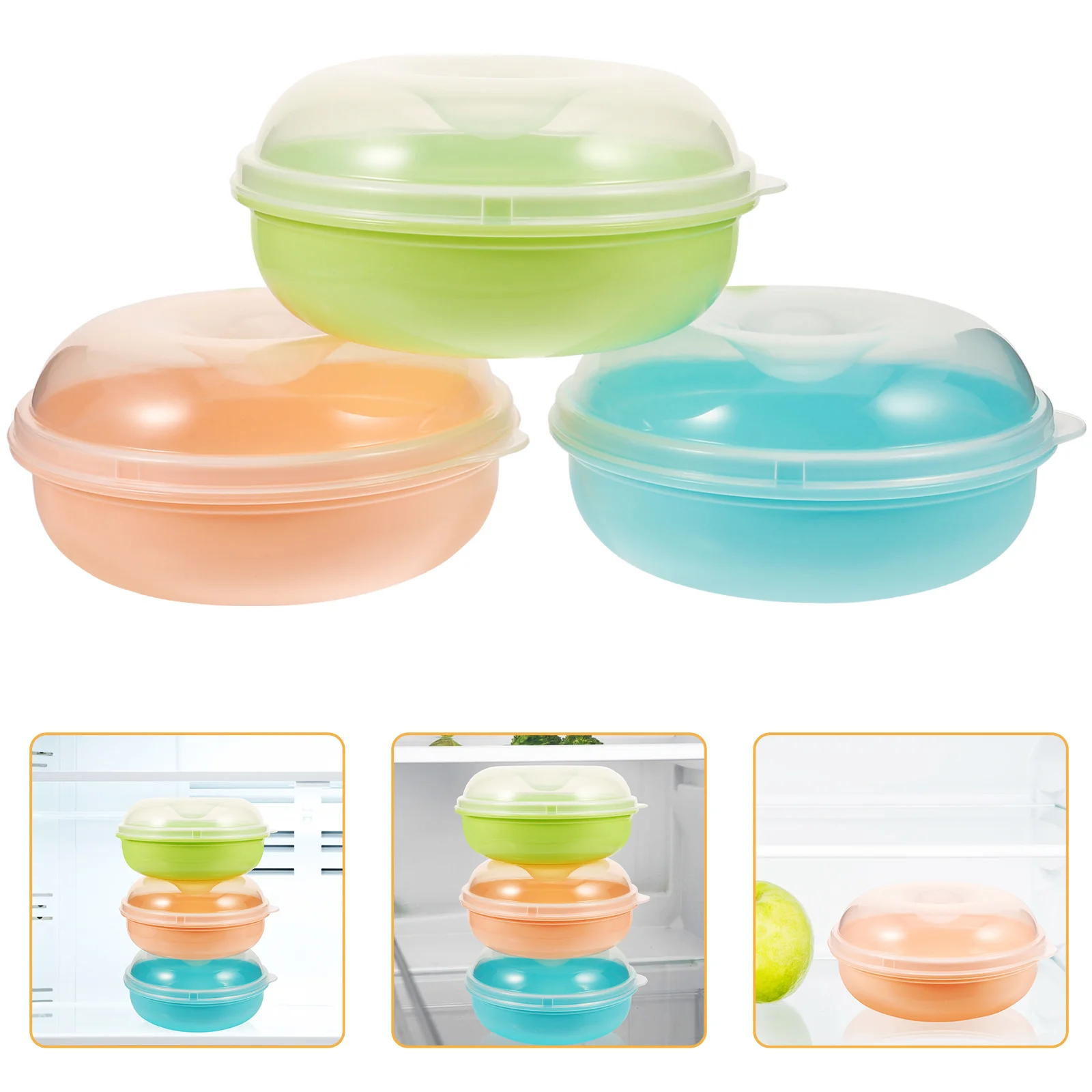 

3Pcs Large Bread Box for Kitchen Countertop Clear Container with Lid for Baked Goods Bread Boxes Clear Box with Lid