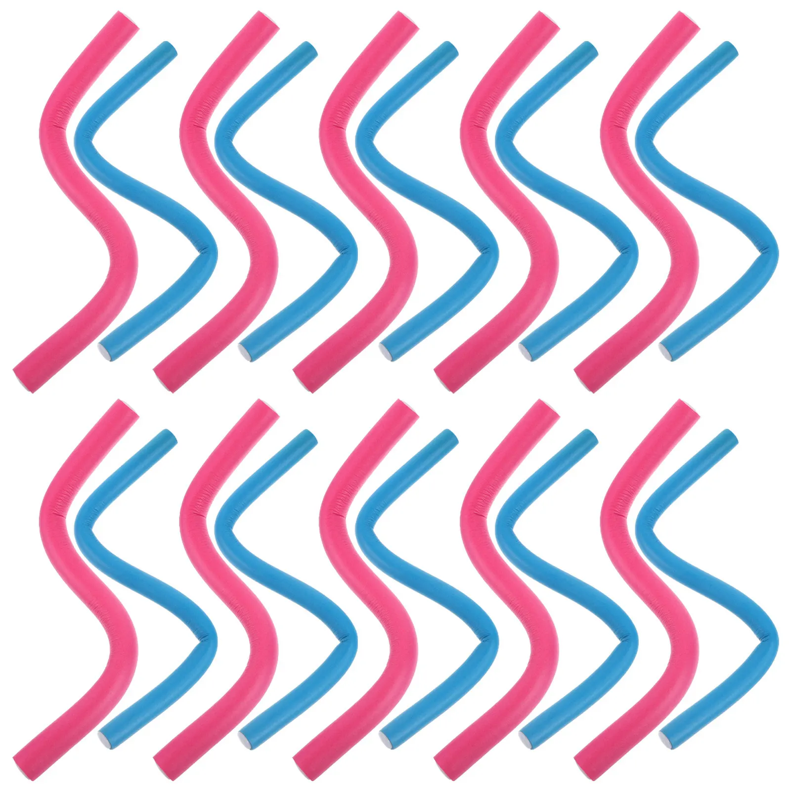 

20 шт. безнагревные бигуди для длинных и средних волос, гибкие пенопластовые инструменты для укладки без повреждения волос, случайный цвет