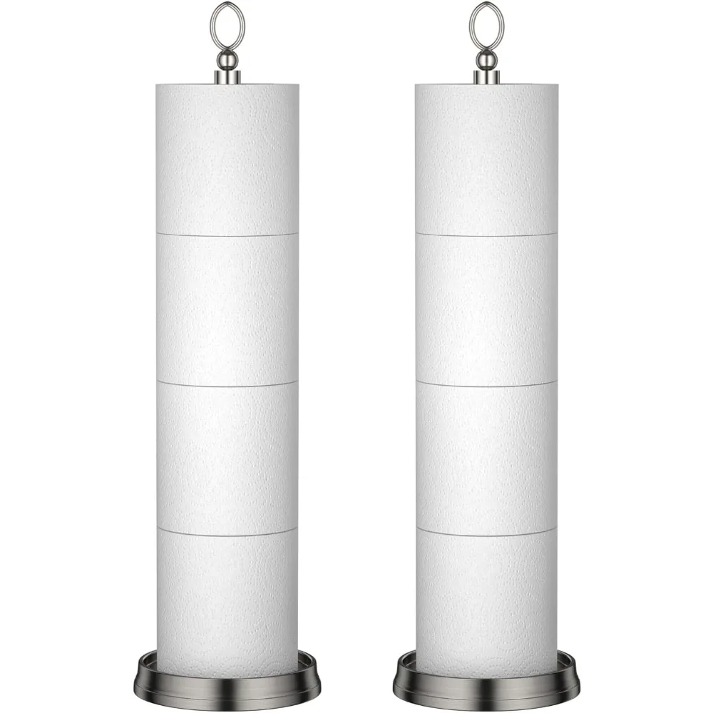 

Bathroom Freestanding Toilet Paper Stand with Extra Roll Reserve