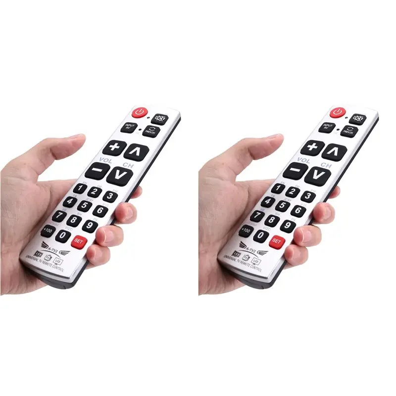 A96T 2X Big Button Universal TV Remote Control A-TV2 TV LED LCD Remote Control Compatible For Galaxy Matrix Easy